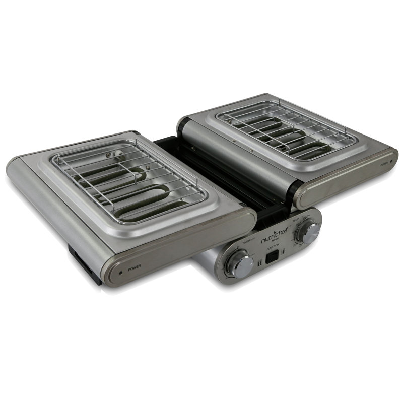 NutriChef Compact FoldOut BBQ Countertop Electric Grill & Reviews